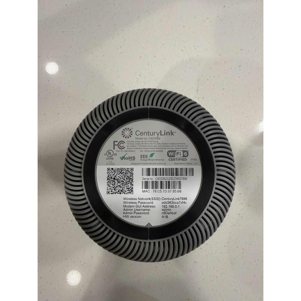Centurylink C4000bz Modem Router WiFi No Power Adapter - Picture 6 of 6
